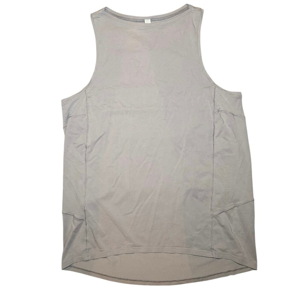Lululemon Back In Action Tank Pima Cotton Lavender Grey Size 6